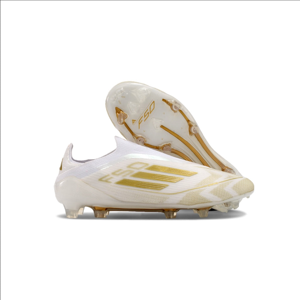 Adidas F50 Elite Laceless Ivory White
