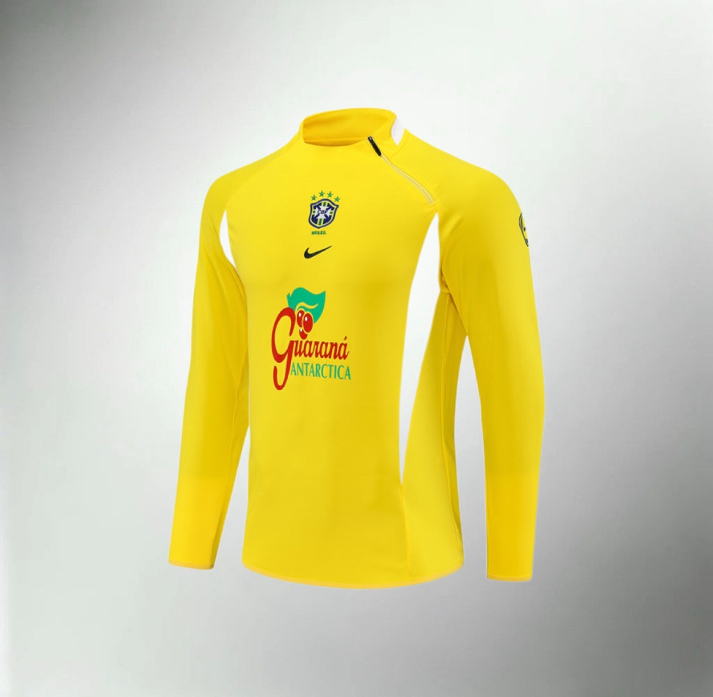 Brazil 2002 Yellow Retro Training Top