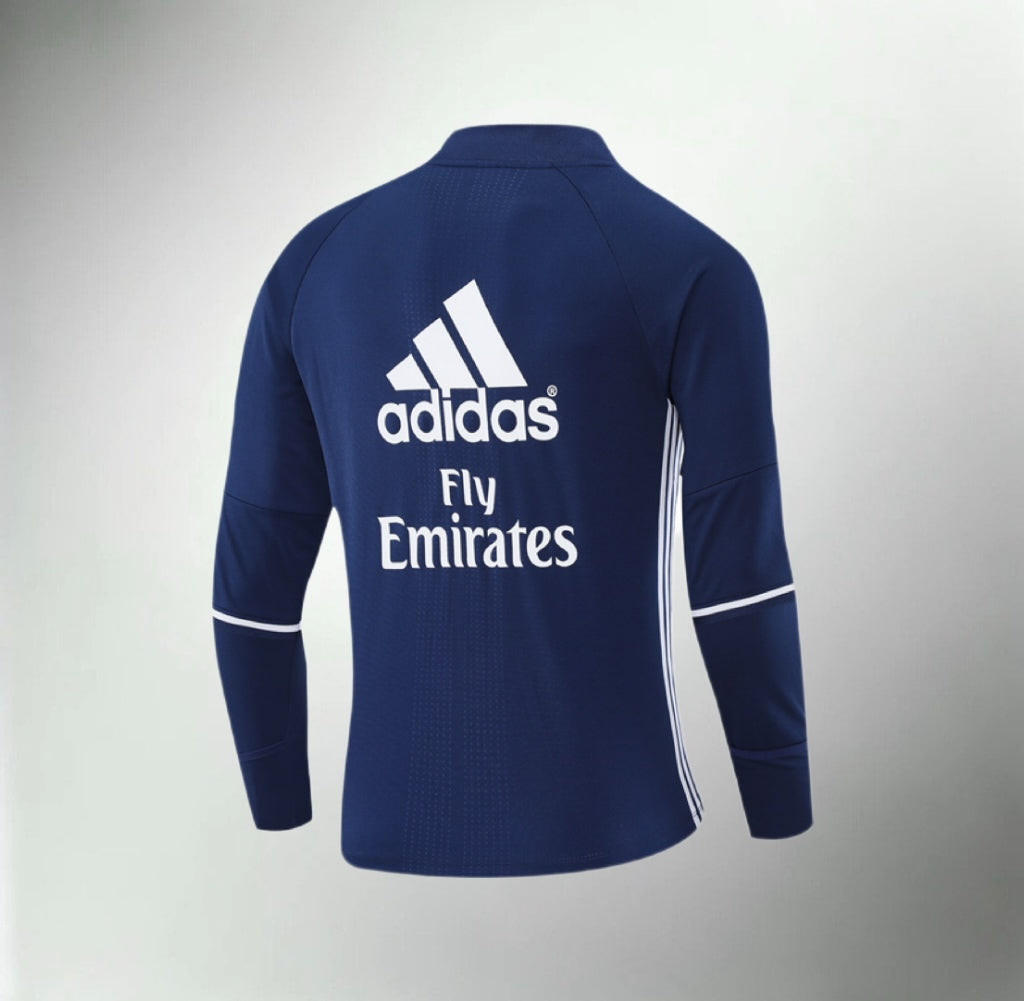 Real Madrid 2016-2017 Blue Retro Training Top