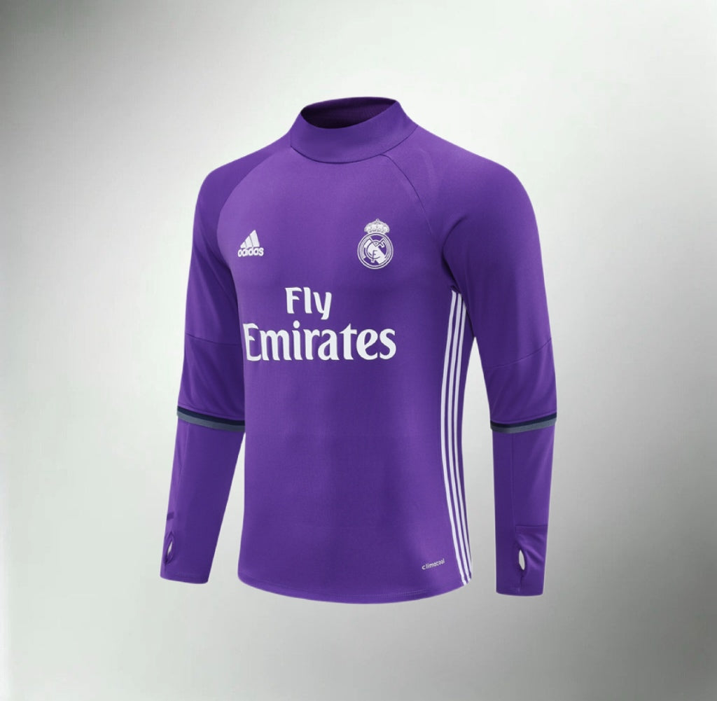 Real Madrid 2016-2017 Purple Retro Training Top
