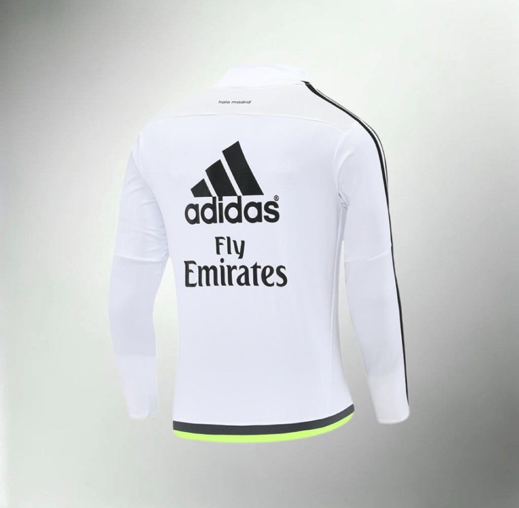 Real Madrid 2015-2016 White Retro Training Top