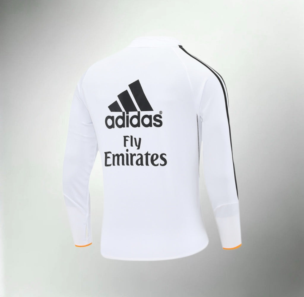 Real Madrid 2013-2014 White Retro Training Top