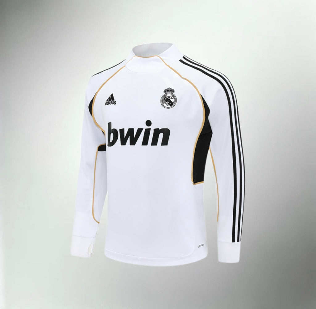 Real Madrid 2011-2012 White Retro Training Top