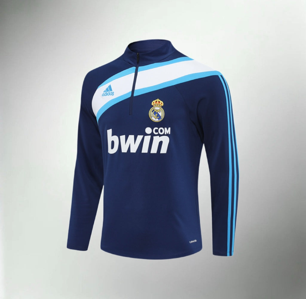 Real Madrid 2009-2010 Blue Retro Training Top