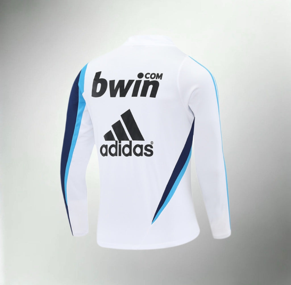 Real Madrid 2009-2010 White Retro Training Top