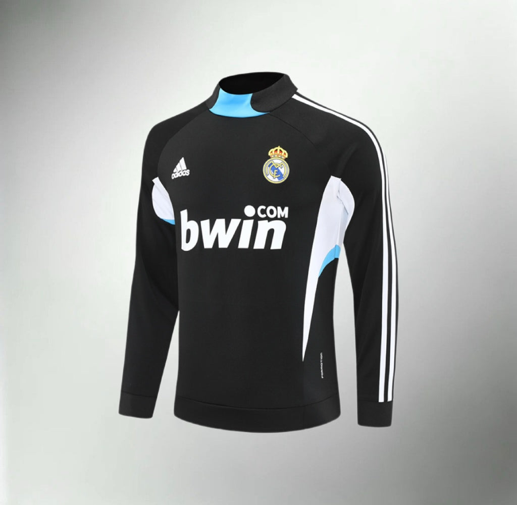 Real Madrid 2008-2009 Black Retro Training Top