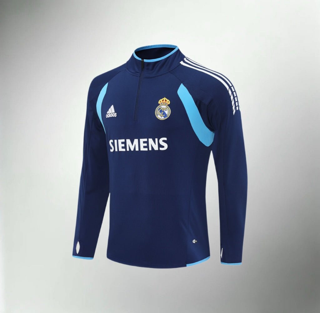 Real Madrid 2005-2006 Blue Retro Training Top