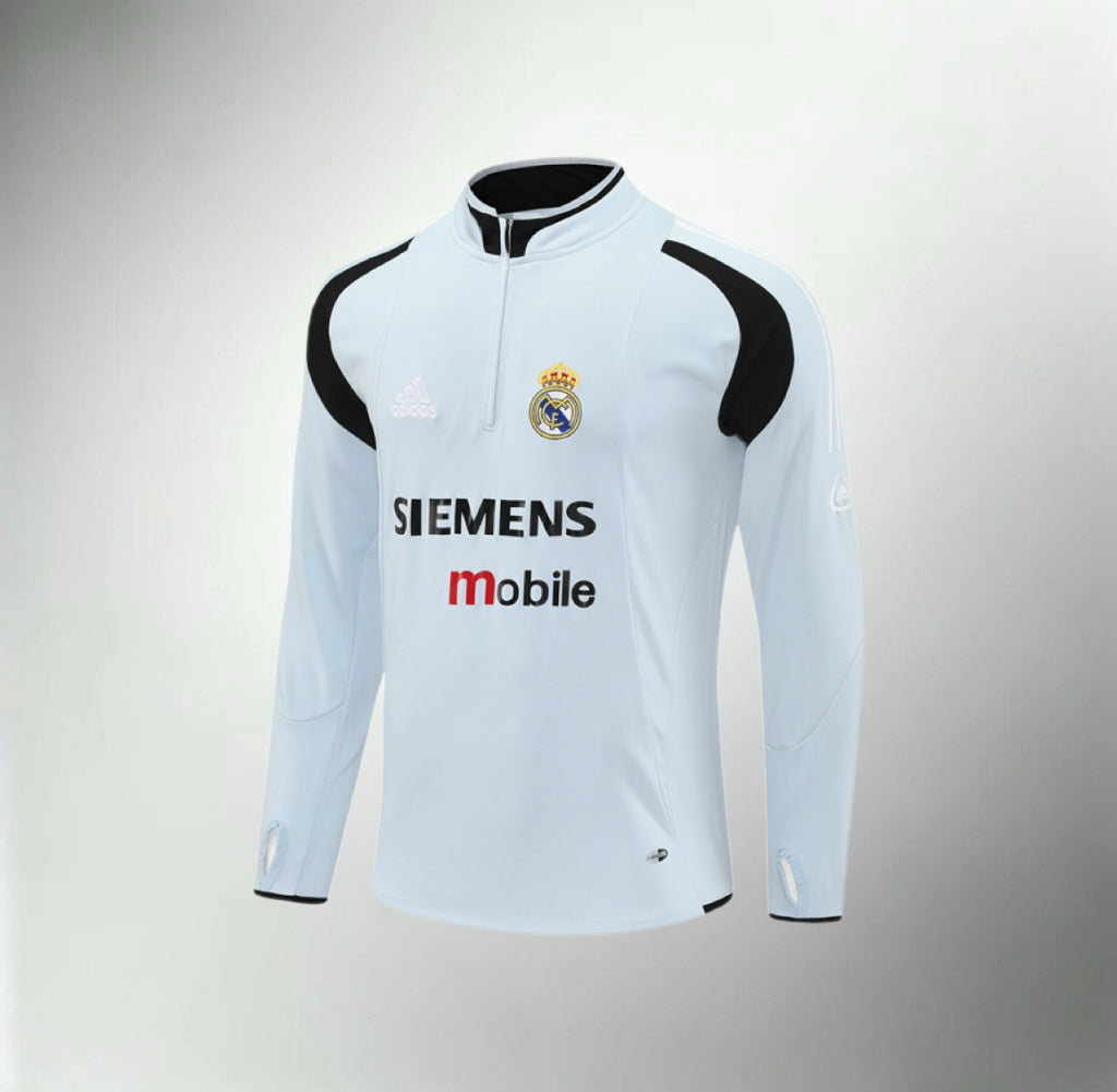 Real Madrid 2004-2005 White/Black Retro Training Top