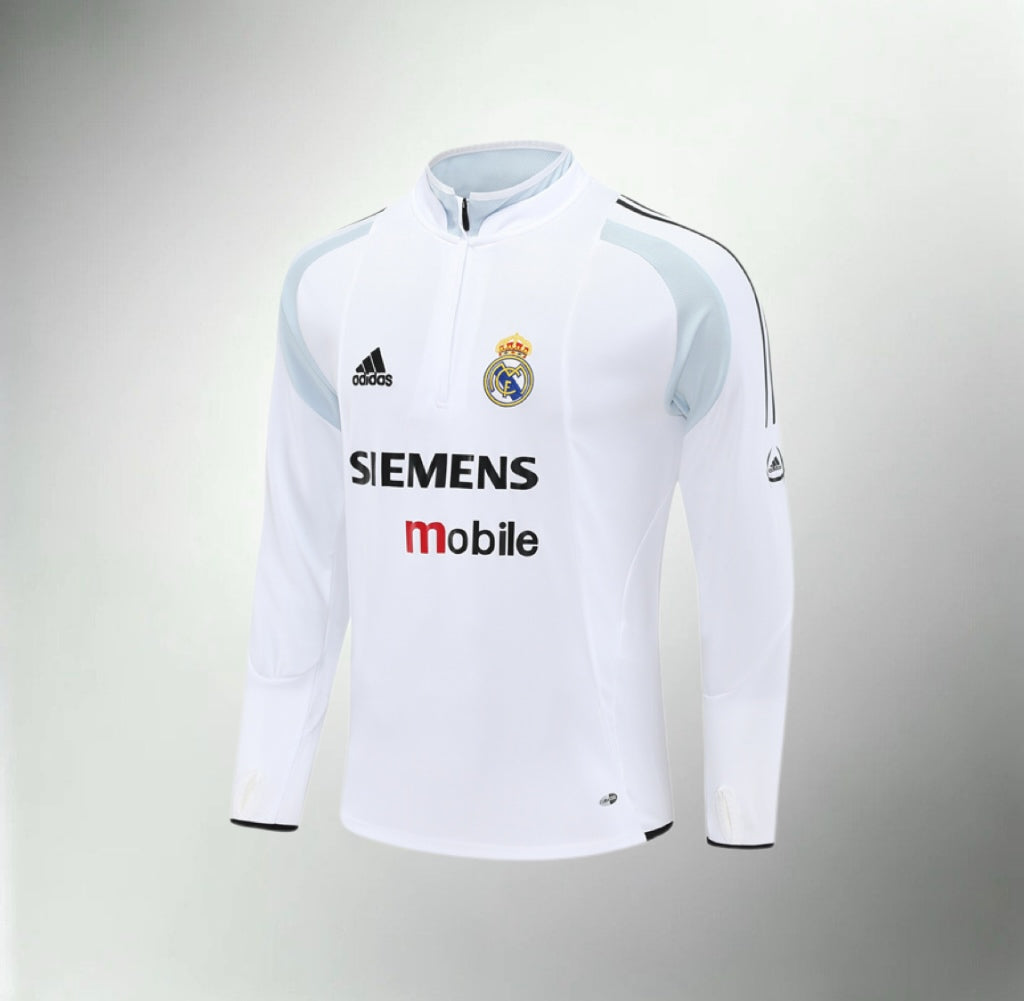 Real Madrid 2004-2005 White Retro Training Top