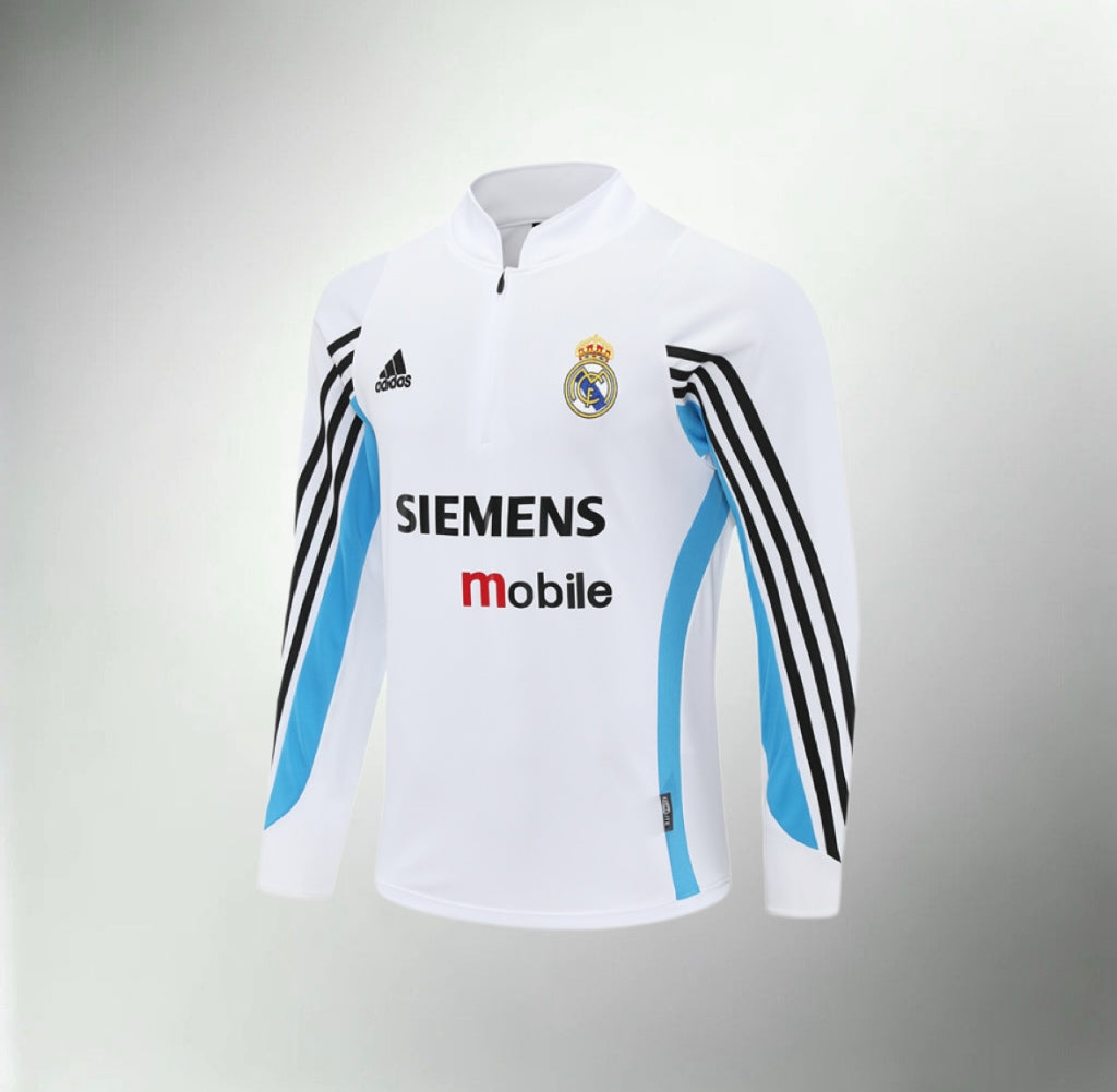 Real Madrid 2003-2004 White Retro Training Top