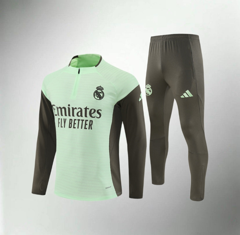 Real Madrid 25/26 Light Green/Gray Tracksuit