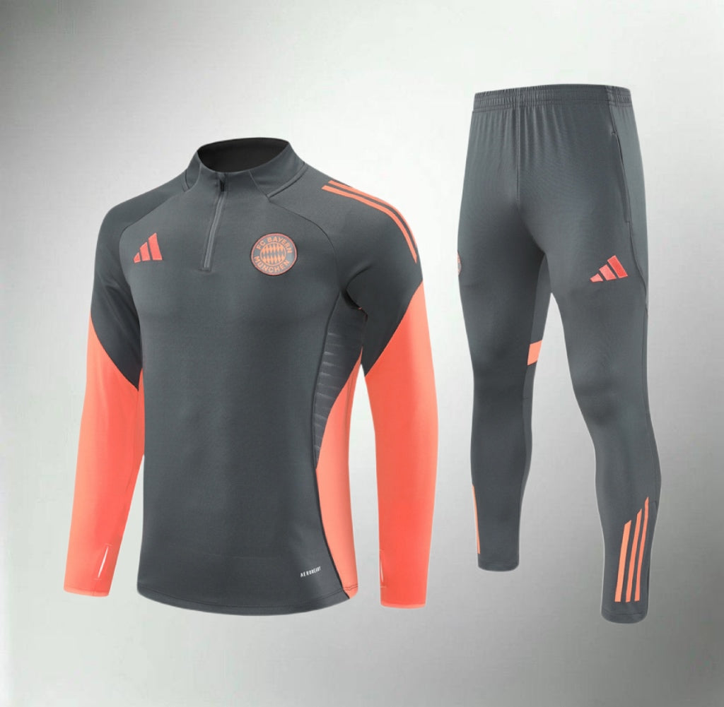 Bayern Munchen 25/26 Gray/Orange Tracksuit