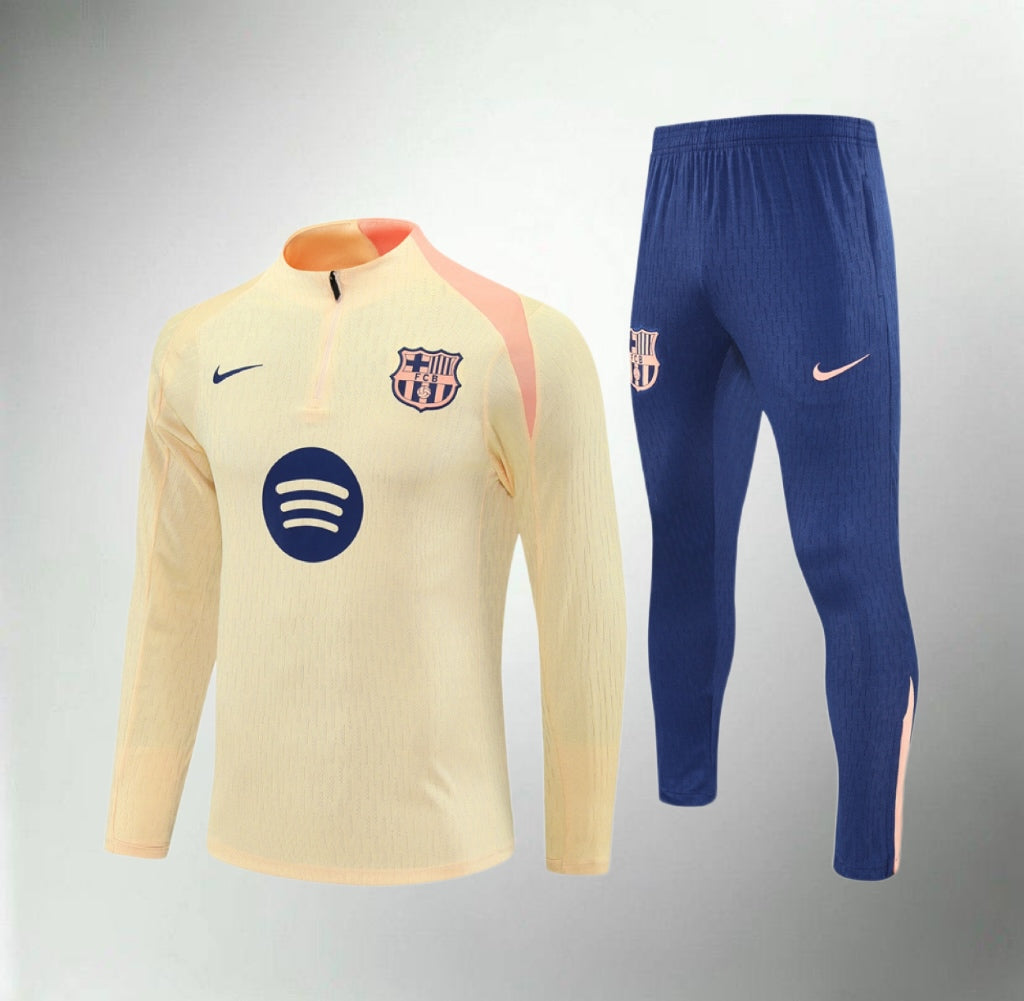 FC Barcelona 25/26 Light Yellow/Blue Tracksuit