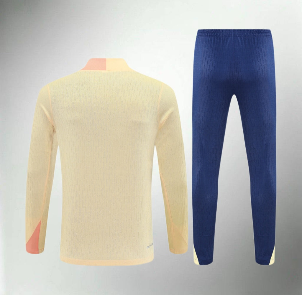 FC Barcelona 25/26 Light Yellow/Blue Tracksuit