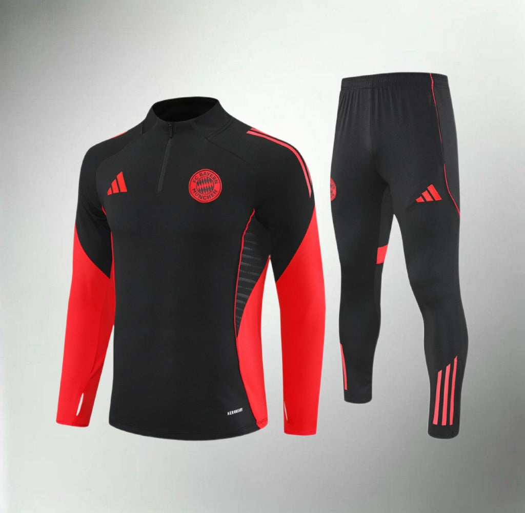 Bayern Munchen 25/26 Black/Red Tracksuit
