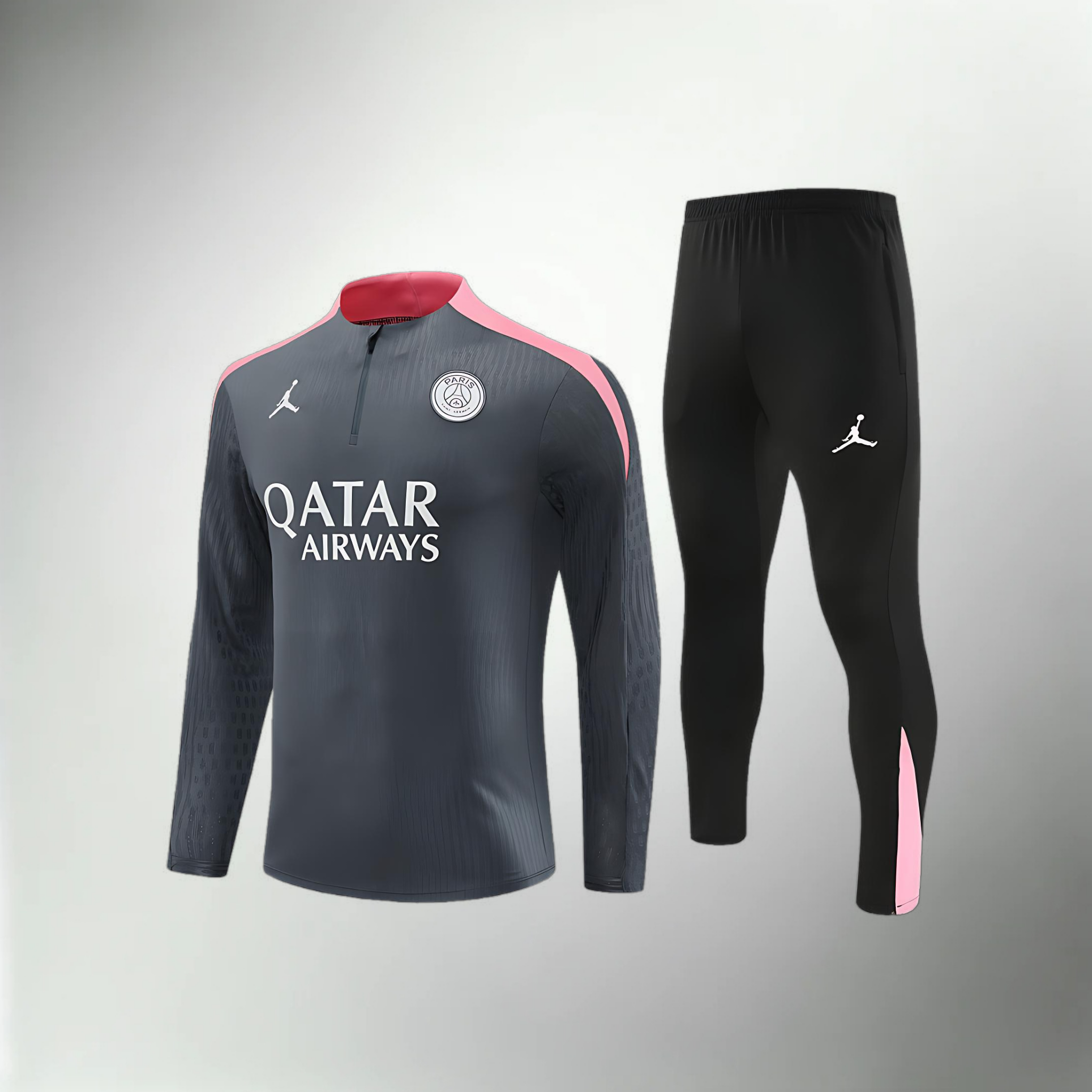 Paris Saint-Germain Gray and Pink Tracksuit