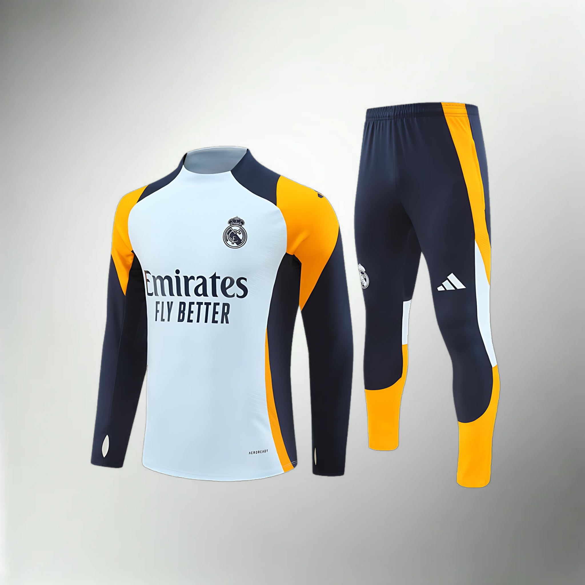 Real Madrid Turquoise, Dark Blue and Orange Tracksuit