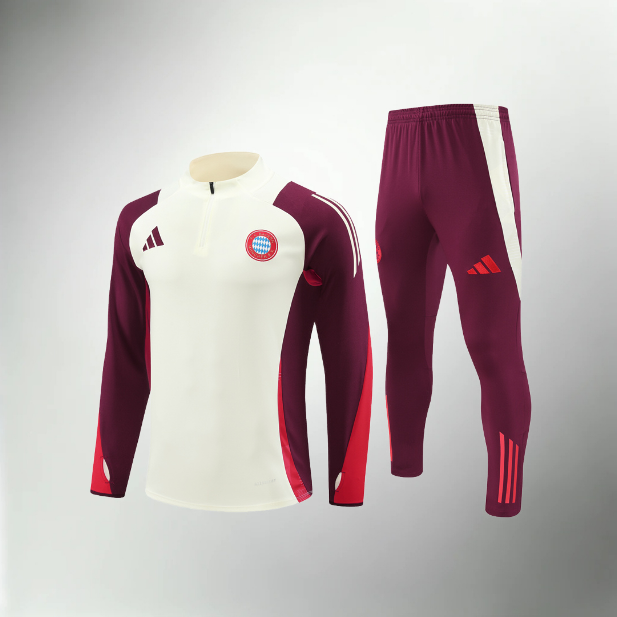 Bayern Munchen White and Red Tracksuit