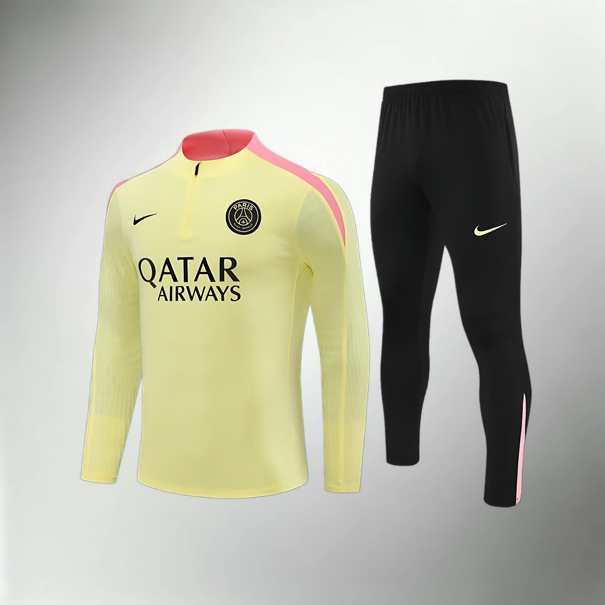 Paris Saint-Germain Light Yellow and Black Tracksuit