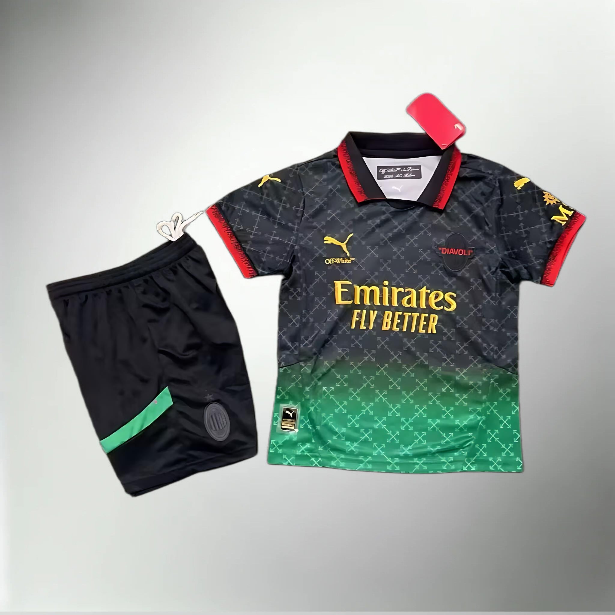 AC Milan X Off-White 2024-2025 Special Kit Kids Size